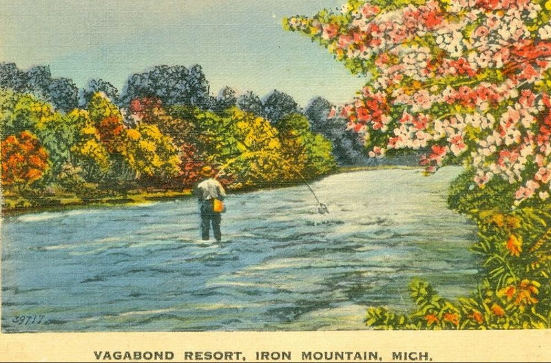 Vagabond Resort - Vintage Postcard